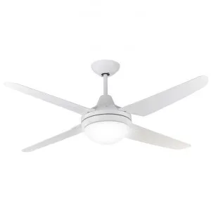 Clare Indoor / Outdoor AC Ceiling Fan with Light, 135cm/53", White by Mercator, a Ceiling Fans for sale on Style Sourcebook