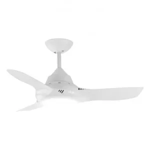 Phaser Indoor / Outdoor AC Ceiling Fan with LED Light, 91cm/36", White by Mercator, a Ceiling Fans for sale on Style Sourcebook
