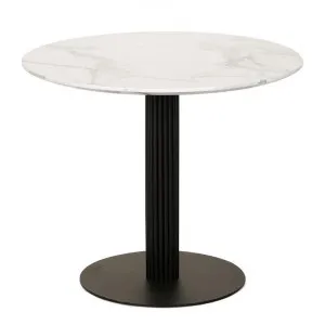 Rowan Marble Effect Round Dining Table, 90cm by Viterbo Modern Furniture, a Dining Tables for sale on Style Sourcebook
