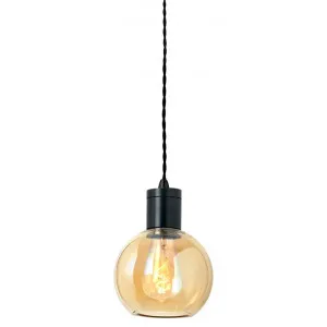 Parlour Sphere Pendant Light, Amber / Iron by Lighting Republic, a Pendant Lighting for sale on Style Sourcebook