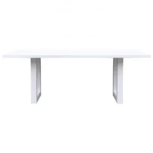 Leeton Oak Timber Dining Table, 200cm, White by Cozy Lighting & Living, a Dining Tables for sale on Style Sourcebook
