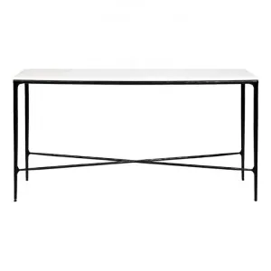 Heston Marble & Iron Console Table, 140cm, Black by Cozy Lighting & Living, a Console Table for sale on Style Sourcebook