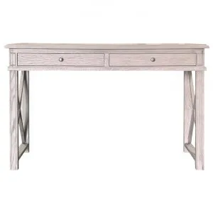 Phyllis Oak Timber 2 Drawer Console Table, 130cm, Weathered Oak by Manoir Chene, a Console Table for sale on Style Sourcebook