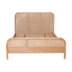 Willow King Bed in Mangowood Clear Lacquer / Rattan by OzDesignFurniture, a Bed Heads for sale on Style Sourcebook