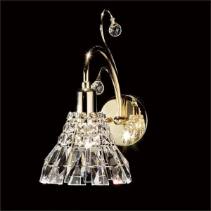 Aphrodite Asfour Crystal Wall Light, 1 Light, Gold by Vencha Lighting, a Wall Lighting for sale on Style Sourcebook