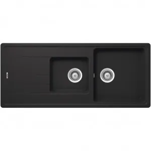 Quartz 1 & 3/4 Bowl Sink - Onyx by Häfele, a Kitchen Sinks for sale on Style Sourcebook