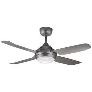 Ventair Spinika Commercial Grade Indoor / Outdoor Ceiling Fan with CCT LED Light, 132cm/52", Titanium by Ventair, a Ceiling Fans for sale on Style Sourcebook