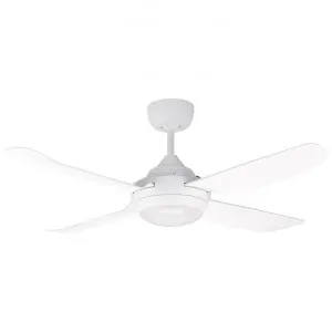 Ventair Spinika Commercial Grade Indoor / Outdoor Ceiling Fan with CCT LED Light, 132cm/52", Satin White by Ventair, a Ceiling Fans for sale on Style Sourcebook
