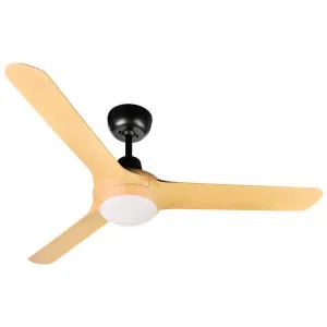 Ventair Spyda Commercial Grade Indoor / Outdoor 3 Blade Ceiling Fan with CCT LED Light, 125cm/50", Bamboo by Ventair, a Ceiling Fans for sale on Style Sourcebook