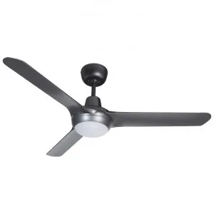 Ventair Spyda Commercial Grade Indoor / Outdoor 3 Blade Ceiling Fan with CCT LED Light, 125cm/50", Titanium by Ventair, a Ceiling Fans for sale on Style Sourcebook