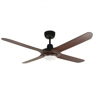 Ventair Spyda Commercial Grade Indoor / Outdoor 4 Blade Ceiling Fan with CCT LED Light, 125cm/50", Walnut by Ventair, a Ceiling Fans for sale on Style Sourcebook