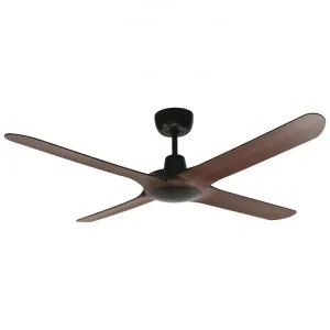 Ventair Spyda Commercial Grade Indoor / Outdoor 4 Blade Ceiling Fan, 140cm/56", Walnut by Ventair, a Ceiling Fans for sale on Style Sourcebook