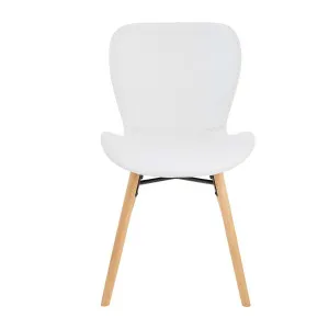 Batilda Dining Chair in White PU / Oak Leg by OzDesignFurniture, a Dining Chairs for sale on Style Sourcebook