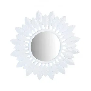 Catalina Metal Framed Round Wall Mirror, 120cm, White by Florabelle, a Mirrors for sale on Style Sourcebook