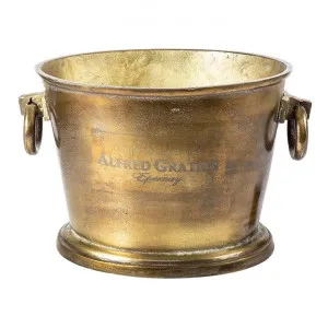 Alfred Gratien Metal Oval Wine Cooler, Brass by Florabelle, a Barware for sale on Style Sourcebook
