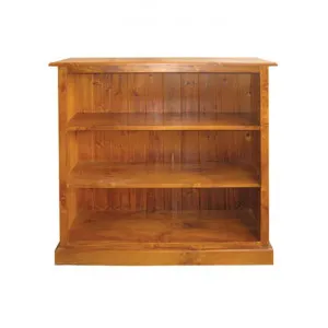 LA New Zealand Pine Timber Low Bookcase, 90cm, Blackwood by MATF Furniture, a Bookshelves for sale on Style Sourcebook