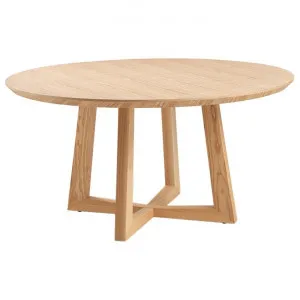 Sloan Commercial Grade Timber Round Dining Table, 150cm, Natural by casabona, a Dining Tables for sale on Style Sourcebook