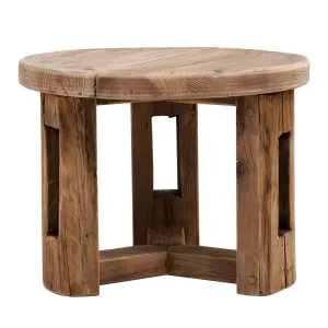 Southport Round Side Table 60cm in Reclaimed Pine by OzDesignFurniture, a Bedside Tables for sale on Style Sourcebook