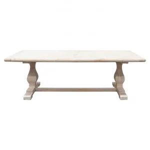 Tate Reclaimed Elm Timber Pedestal Dining Table, 240cm, White Wash by Conception Living, a Dining Tables for sale on Style Sourcebook