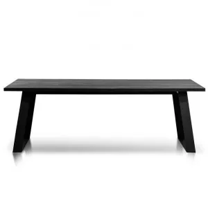 Saratt Oak & Metal Dining Table, 220cm, Black by Conception Living, a Dining Tables for sale on Style Sourcebook