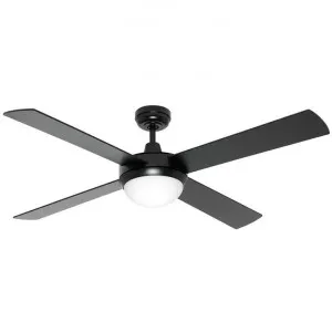 Caprice Timber Ceiling Fan with Light, 130cm/52", Black by Mercator, a Ceiling Fans for sale on Style Sourcebook