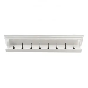 Halifax Mahogany Timber Coat Rack, 130cm, White by Novasolo, a Wall Shelves & Hooks for sale on Style Sourcebook