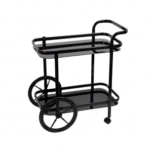 Kroon Bar Cart 73x74cm in Black Smoke by OZ Design, a Sideboards, Buffets & Trolleys for sale on Style Sourcebook