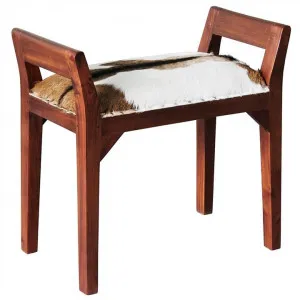 Dacey Mahogany Timber Single Bench with Goat Hide Seat,  Mahogany by Centrum Furniture, a Benches for sale on Style Sourcebook