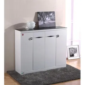 Findon High Gloss 4 Door 2 Drawer Shoe Cabinet by Boerio Furniture, a Shoe Organisers for sale on Style Sourcebook
