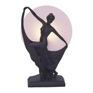 Dancer Eris Lady Figurine Decor Lamp, Black by GG Bros, a Table & Bedside Lamps for sale on Style Sourcebook