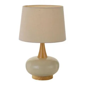 Earl Ceramic Base Table Lamp, Cream by Telbix, a Table & Bedside Lamps for sale on Style Sourcebook
