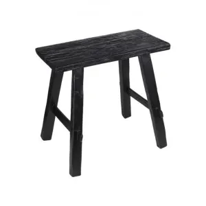 Bella Recycled Timber Oriental Bench, 40cm, Black by Raine & Humble, a Benches for sale on Style Sourcebook
