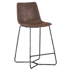 Keresley PU Leather Counter Stool, Brown by Dodicci, a Bar Stools for sale on Style Sourcebook
