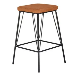 Bono PU Leather & Steel Counter Stool, Toffee by Brighton Home, a Bar Stools for sale on Style Sourcebook
