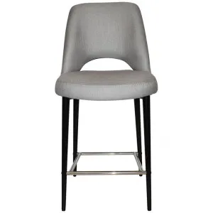 Albury Commercial Grade Gravity Fabric Counter Stool, Metal Leg, Steel / Black by Eagle Furn, a Bar Stools for sale on Style Sourcebook