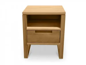 Alfred 1 Drawer Wooden Bedside Table - Natural Oak by Interior Secrets - AfterPay Available by Interior Secrets, a Bedside Tables for sale on Style Sourcebook