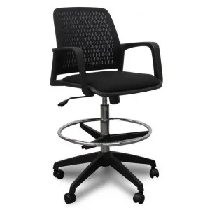 Clayton Drafting Office Chair - Black by Interior Secrets - AfterPay Available by Interior Secrets, a Chairs for sale on Style Sourcebook