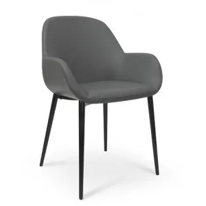 Lynton Dining Chair - Charcoal Grey With Black Legs by Interior Secrets - AfterPay Available by Interior Secrets, a Dining Chairs for sale on Style Sourcebook