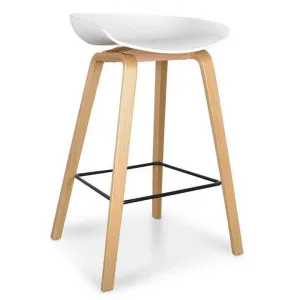 Rachel 65cm Bar Stool - White And Natural by Interior Secrets - AfterPay Available by Interior Secrets, a Bar Stools for sale on Style Sourcebook