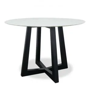 Zodiac 1.15m Round Marble Dining Table - Black Base by Interior Secrets - AfterPay Available by Interior Secrets, a Dining Tables for sale on Style Sourcebook