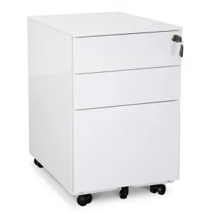 Russel 3 Drawers Mobile Pedestal - White by Interior Secrets - AfterPay Available by Interior Secrets, a Dressers & Chests of Drawers for sale on Style Sourcebook