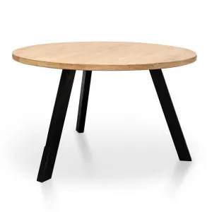 Nena Reclaimed 1.25m Round Dining Table - Black Legs by Interior Secrets - AfterPay Available by Interior Secrets, a Dining Tables for sale on Style Sourcebook