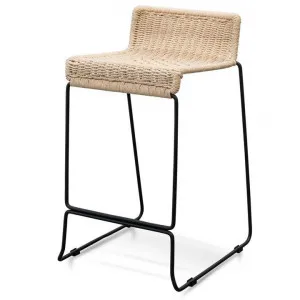 Bailey Bar Stool - Natural Cord Seat - Black Frame by Interior Secrets - AfterPay Available by Interior Secrets, a Bar Stools for sale on Style Sourcebook