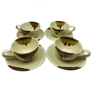 Kino Ceramic Coffee Cup & Saucer Set, Set of 4 by LIVGGO, a Cups & Mugs for sale on Style Sourcebook