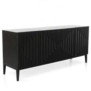 Marty 180cm Wooden Sideboard - Black by Interior Secrets - AfterPay Available by Interior Secrets, a Sideboards, Buffets & Trolleys for sale on Style Sourcebook