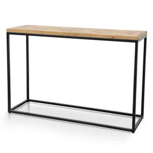 Percy Console Table - European Knotty Oak and Peppercorn by Interior Secrets - AfterPay Available by Interior Secrets, a Console Table for sale on Style Sourcebook