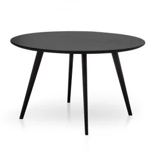 Halo 1.2m Wooden Round Dining Table - Full Black by Interior Secrets - AfterPay Available by Interior Secrets, a Dining Tables for sale on Style Sourcebook