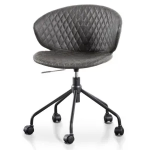 Amos Office Chair - Charcoal with Black Base by Interior Secrets - AfterPay Available by Interior Secrets, a Chairs for sale on Style Sourcebook