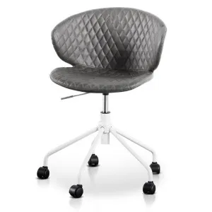 Amos Office Chair - Charcoal with White Base by Interior Secrets - AfterPay Available by Interior Secrets, a Chairs for sale on Style Sourcebook