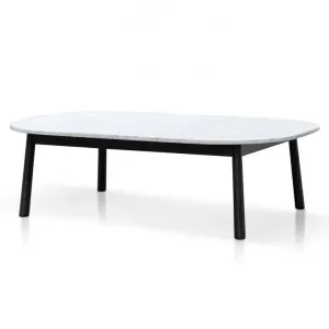 Hamilton 110cm Marble Coffee Table - Black Base by Interior Secrets - AfterPay Available by Interior Secrets, a Coffee Table for sale on Style Sourcebook